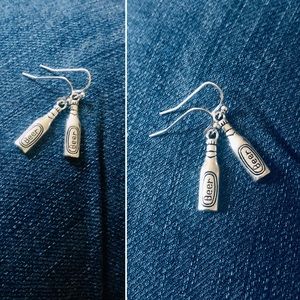 Fun & Playful Silver Beer Earrings NWT